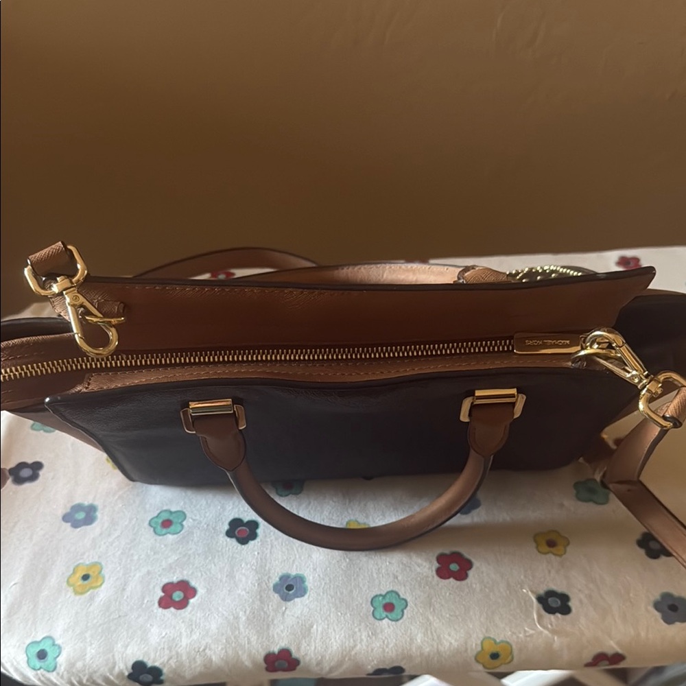 Michael Kors Brown Satchel with Perforated Design - Picture 3 of 13